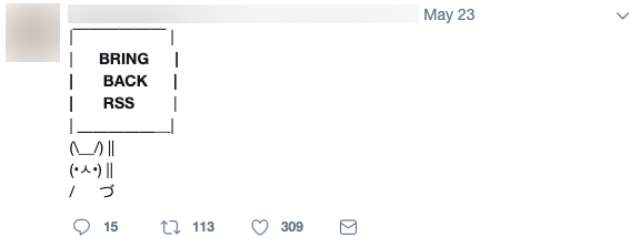 RSS-Tweet zurückbringen RSS-Tweet zurückbringen