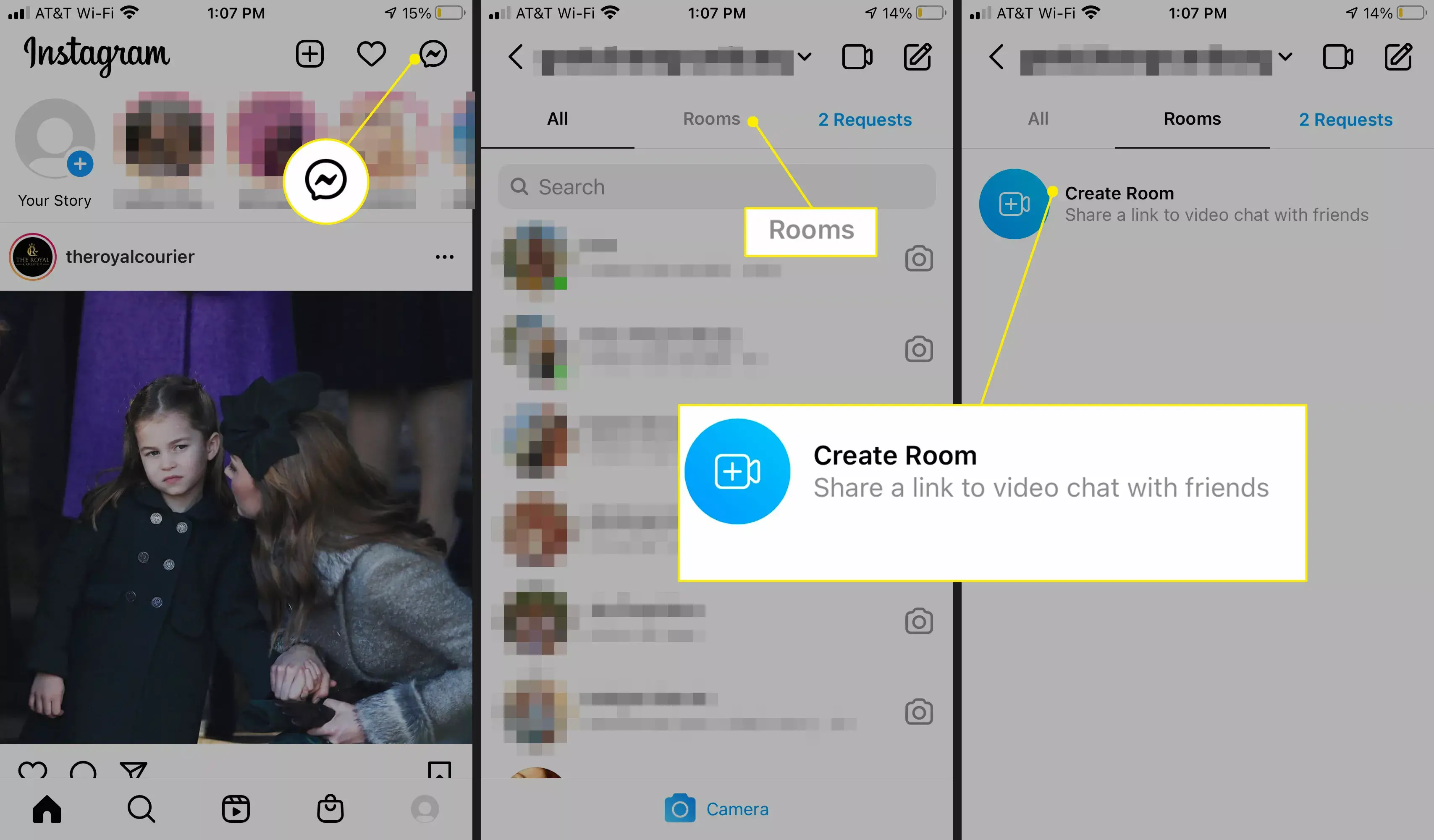 Erstellen Sie einen Instagram-Video-Chat-Raum