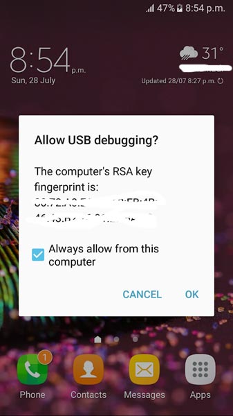 Samsung Galaxy USB-Debugging zulassen