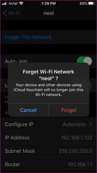 Stoppen Sie das automatische Einschalten von i OS Wifi 5