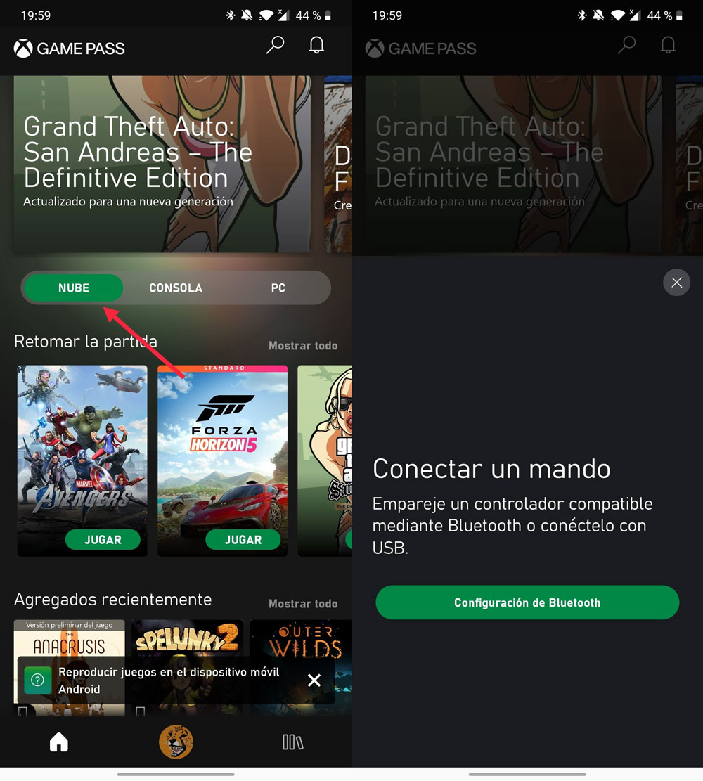 Spielen Sie Xbox Game Pass auf Android