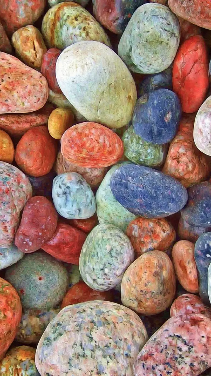 Tapete mit farbigen Steinen