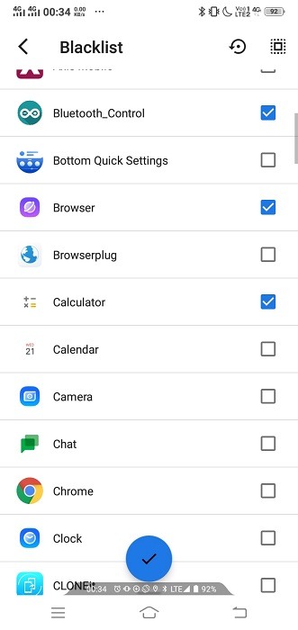 Benachrichtigungen verwalten Android Bottom Quick Blacklist