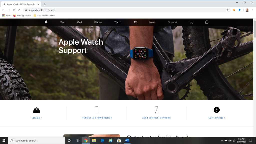 Support für deine Apple Watch